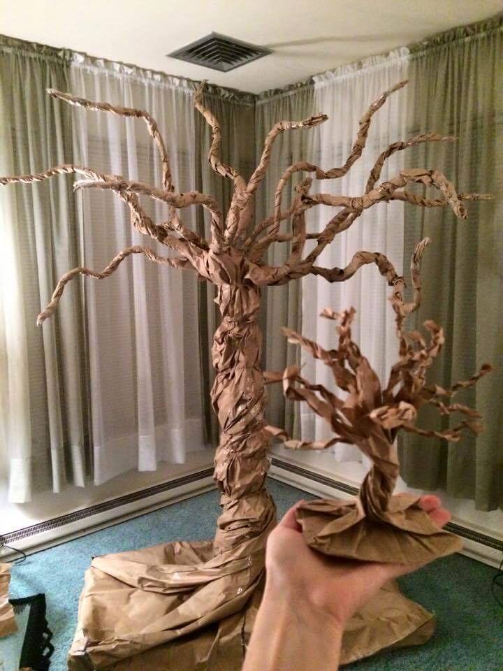 How To Build The Life Size Paper Bag Tree Emily Seilhamer