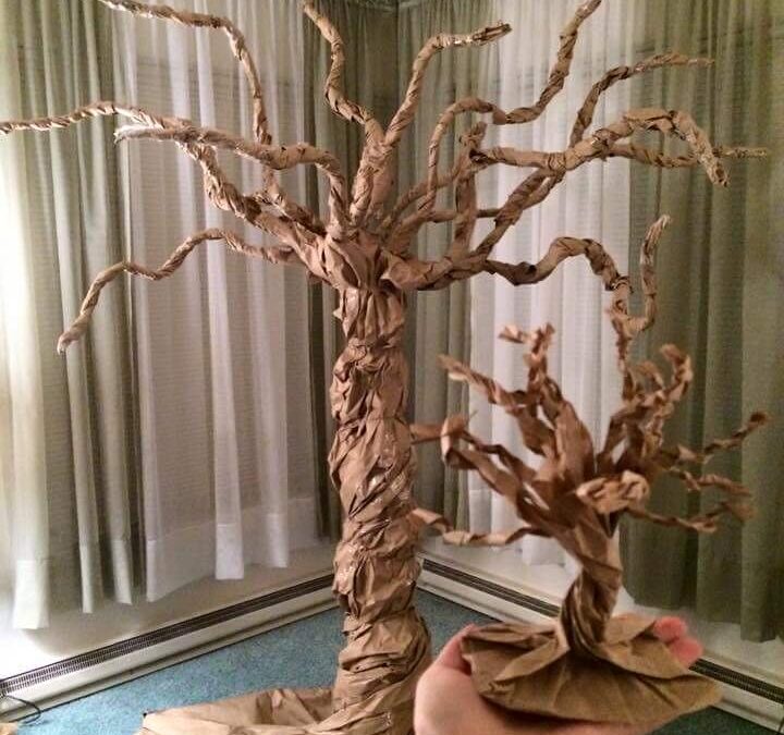 How to Build the “Life Size” Paper Bag Tree!