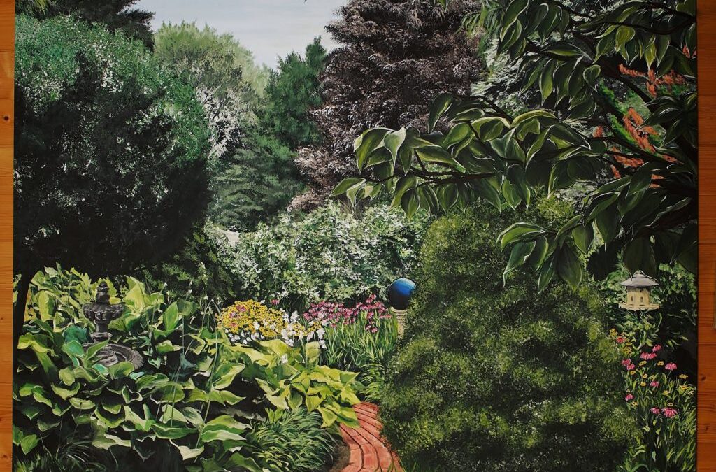 Beautiful Garden Acrylic Painting
