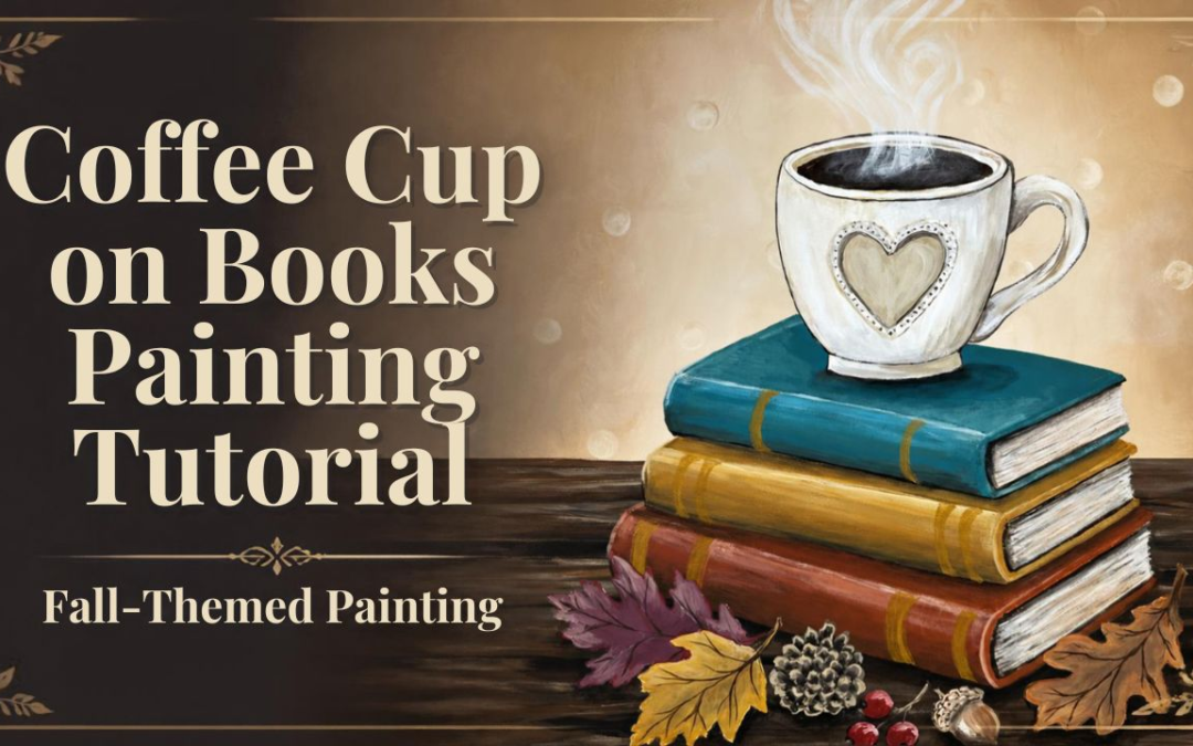 Coffee Cup and Books Painting Tutorial with Traceables