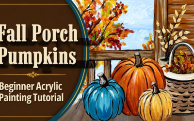 Fall Porch Pumpkin Painting with Traceables